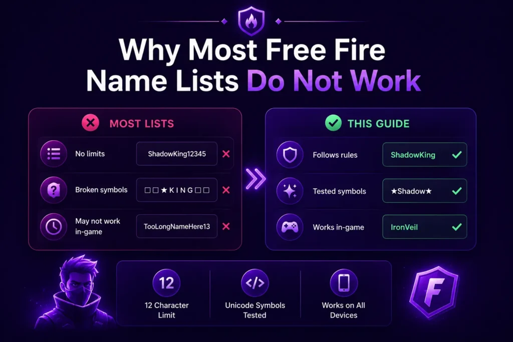 Free Fire Stylish Names