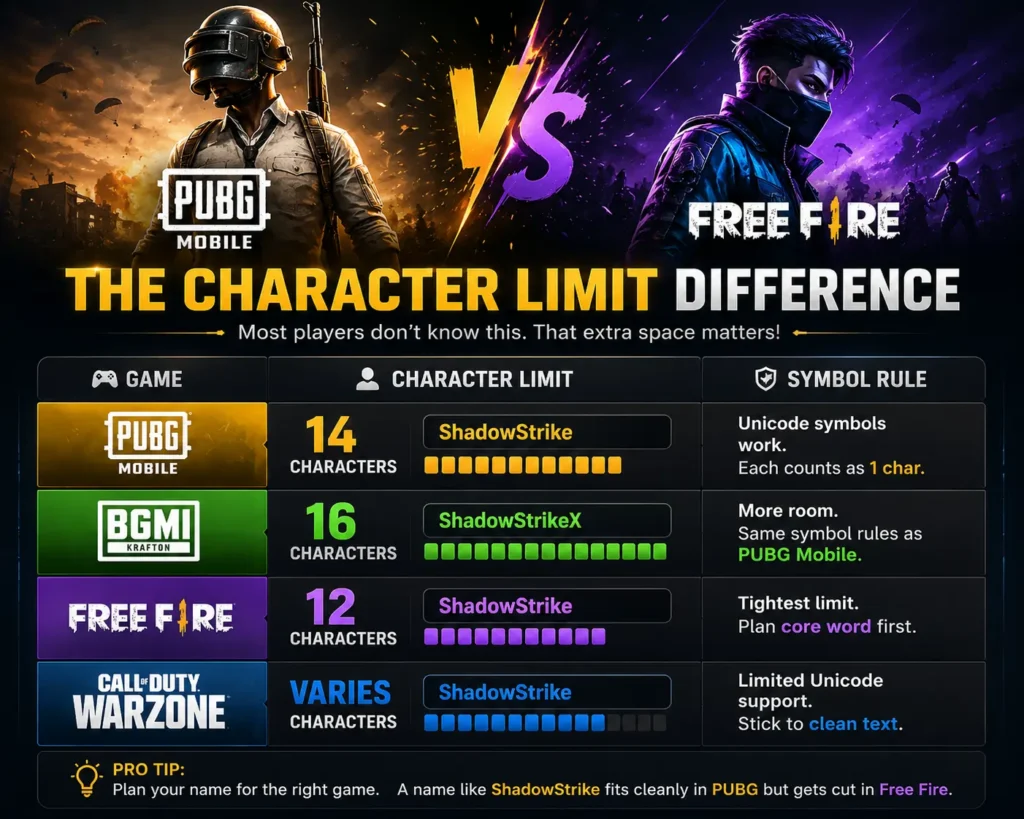 PUBG Stylish Names