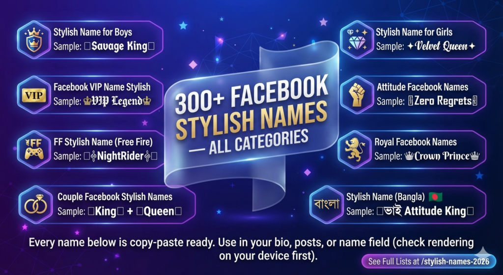 300+ Facebook Stylish Names