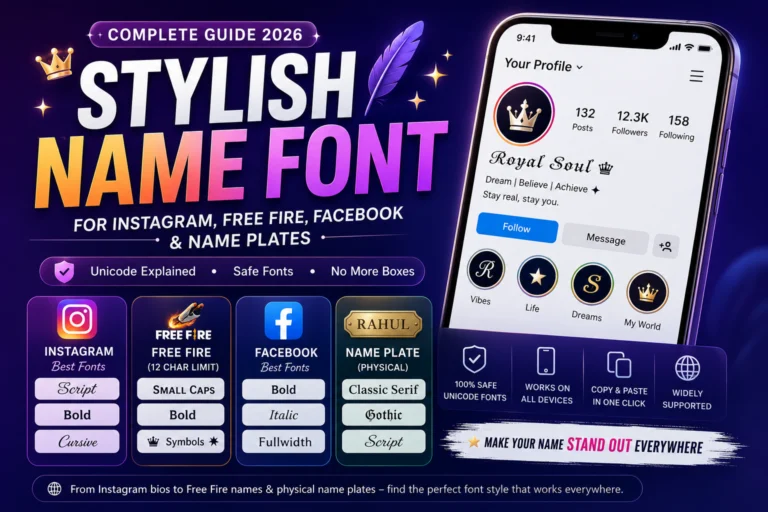 Stylish Name Font