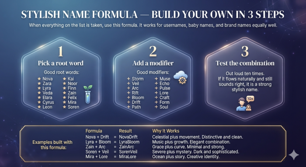 Stylish Name Formula