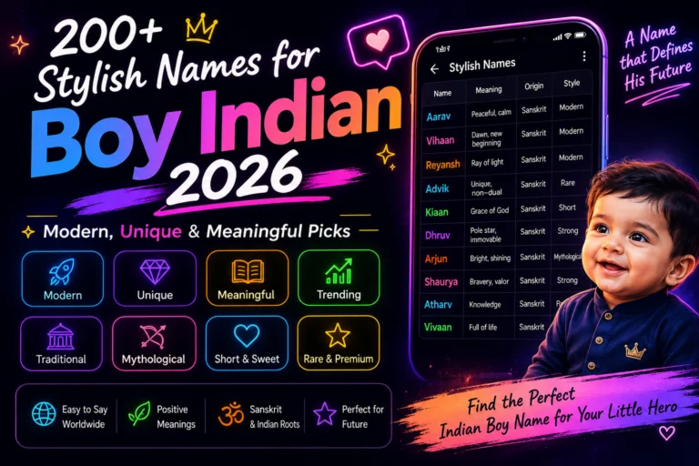 Stylish Names for Boy Indian
