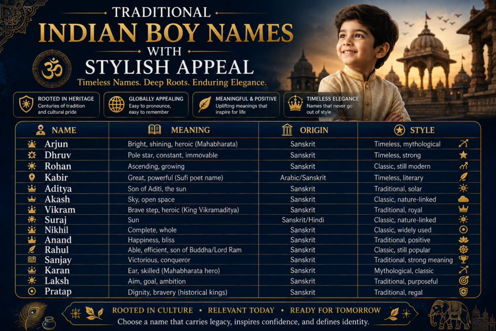 Traditional Indian Boy Names