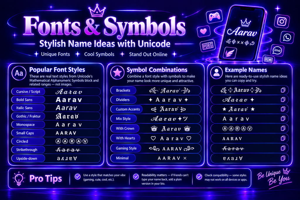 Fonts & Symbols