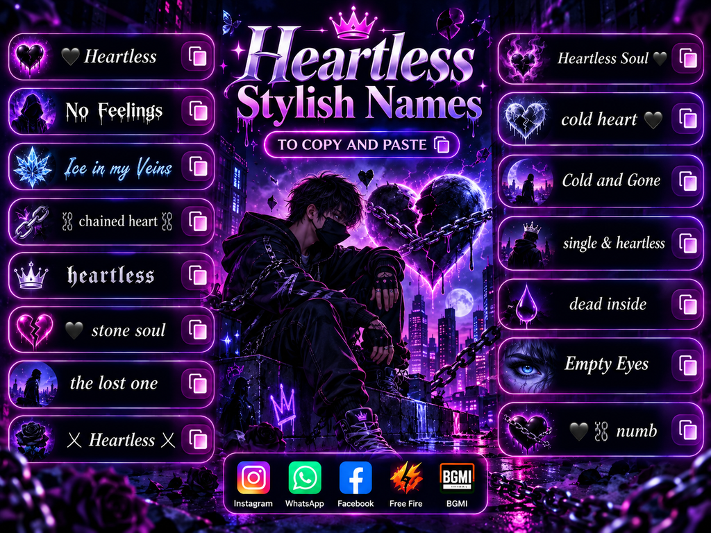Heartless Stylish Names